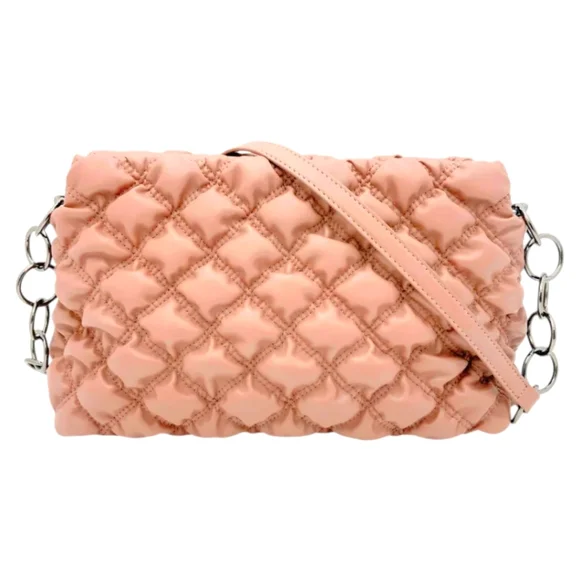 New! Gilda Paris Waffle Quilted Handbag in Blush Pink - Picture 2 of 4